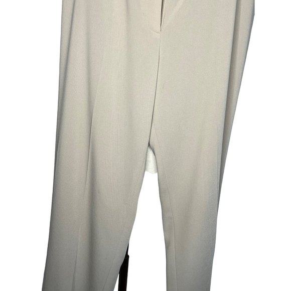 Jones New York dress pants size 10 beige fully lined wide leg zipper USA FLAW - Picture 5 of 16